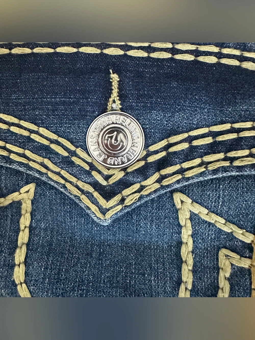 NWT VTG True Religion Ricky Super QT Thick Stitch Men's Jeans Size 38 RARE Y2K